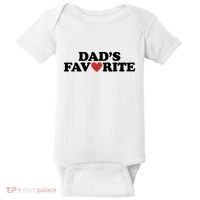 Dads Favorite Red Heart Cute Gift Baby Bodysuit thumb 0