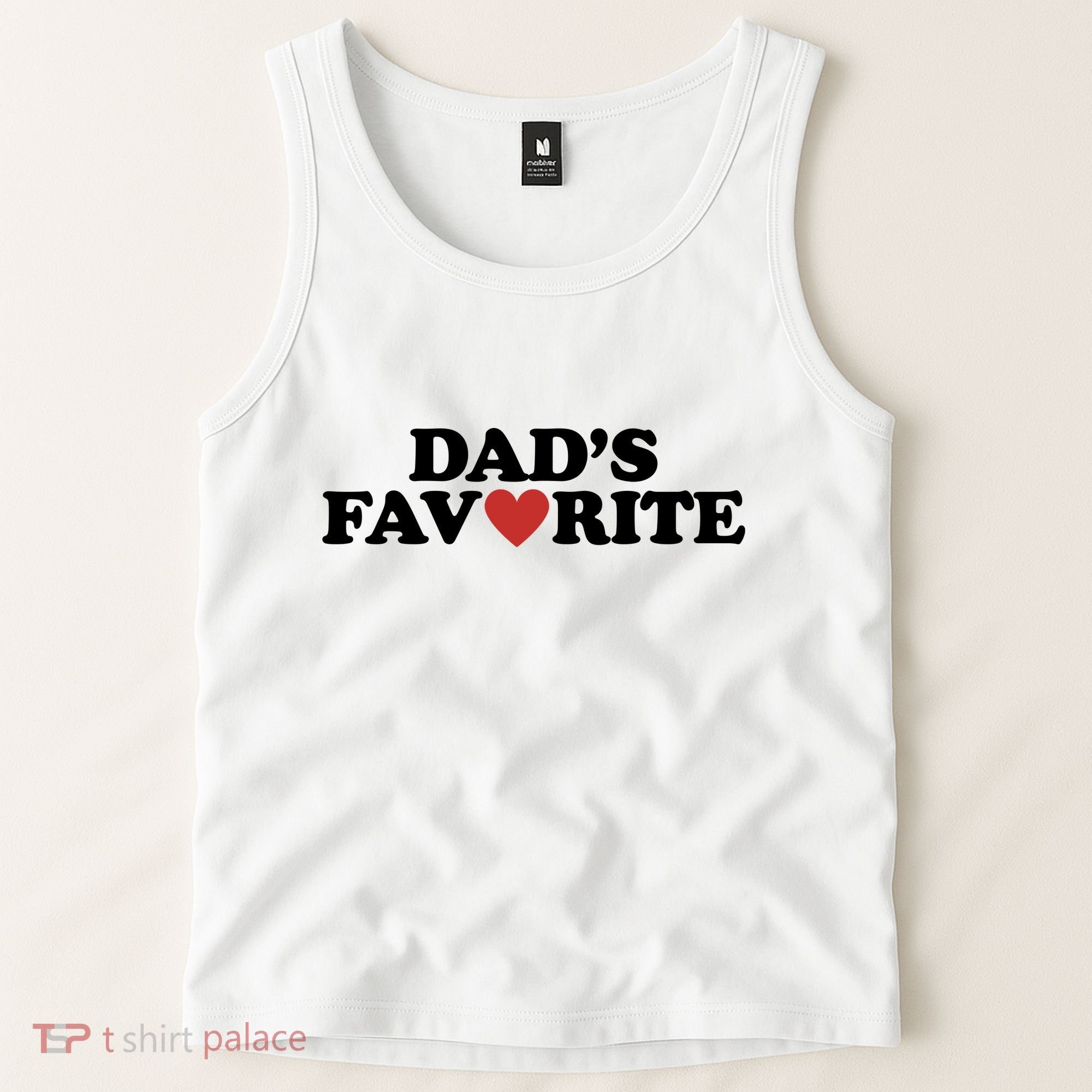 Dads Favorite Red Heart Cute Gift Tank Top