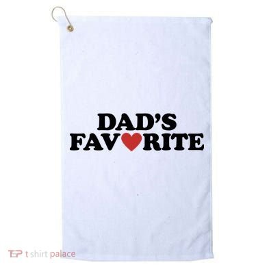 Dads Favorite Red Heart Cute Gift Golf Towel