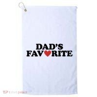 Dads Favorite Red Heart Cute Gift Golf Towel thumb 0