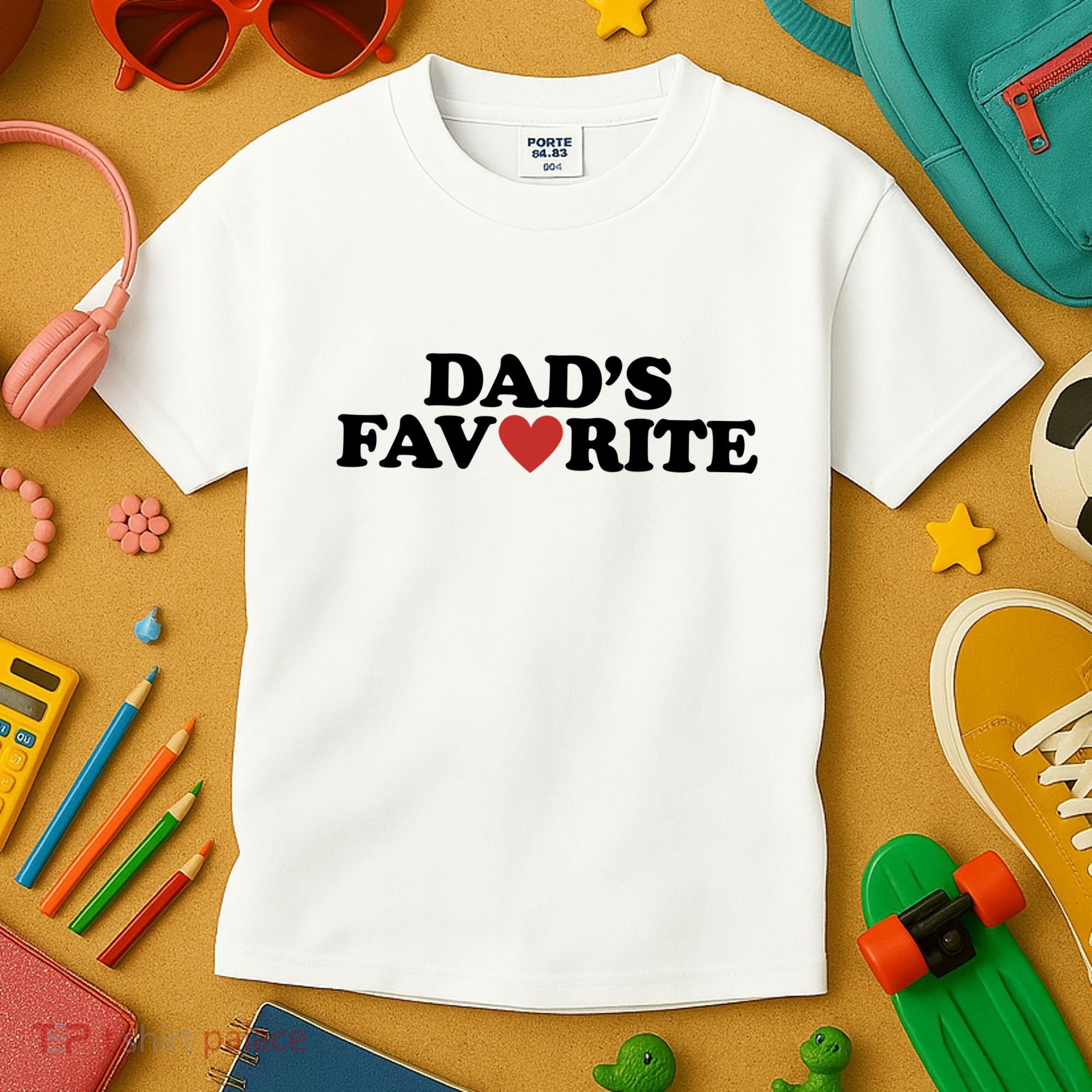 Dads Favorite Red Heart Cute Gift Kids T-Shirt