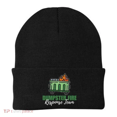 Dumpster Fire Response Team Funny Dumpster Fire Meme Beanie