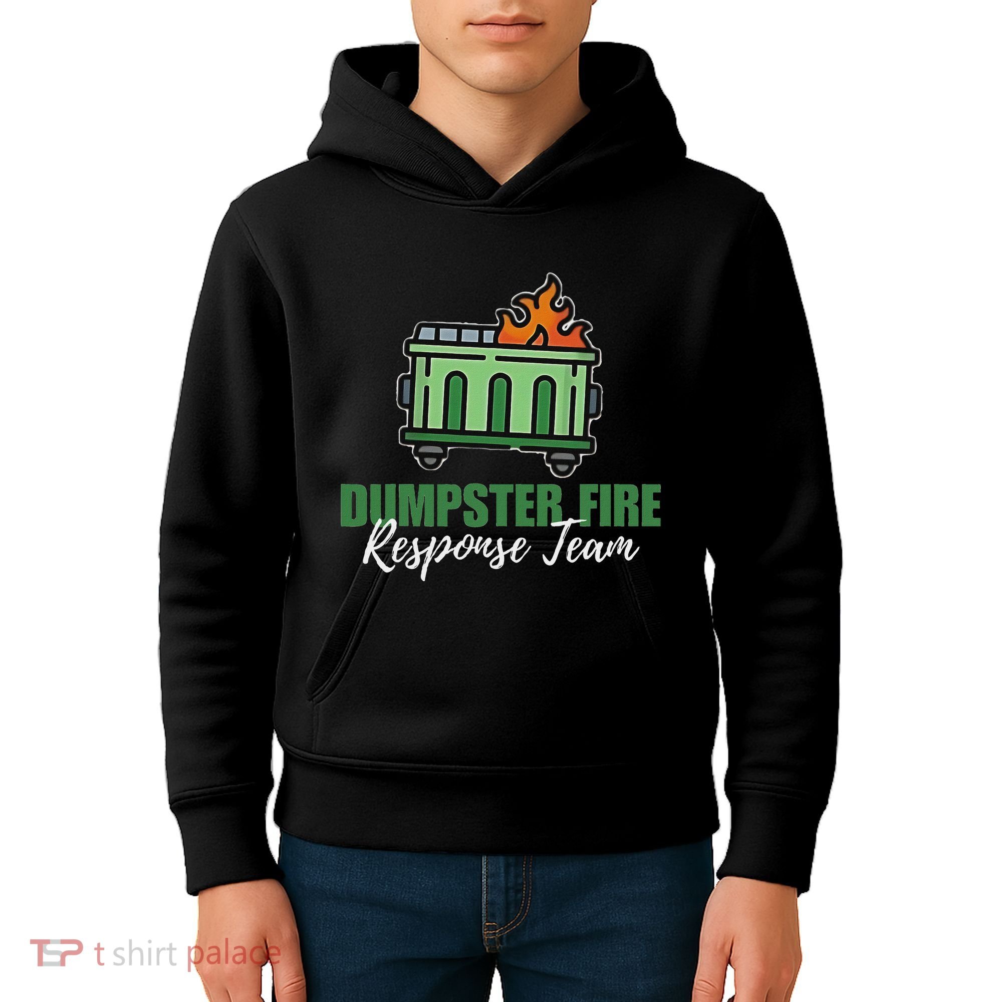 Dumpster Fire Response Team Funny Dumpster Fire Meme Kids Hoodie