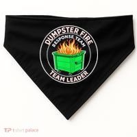 Dumpster Fire Response Team Leader  USA-Made Doggie Bandana thumb 0