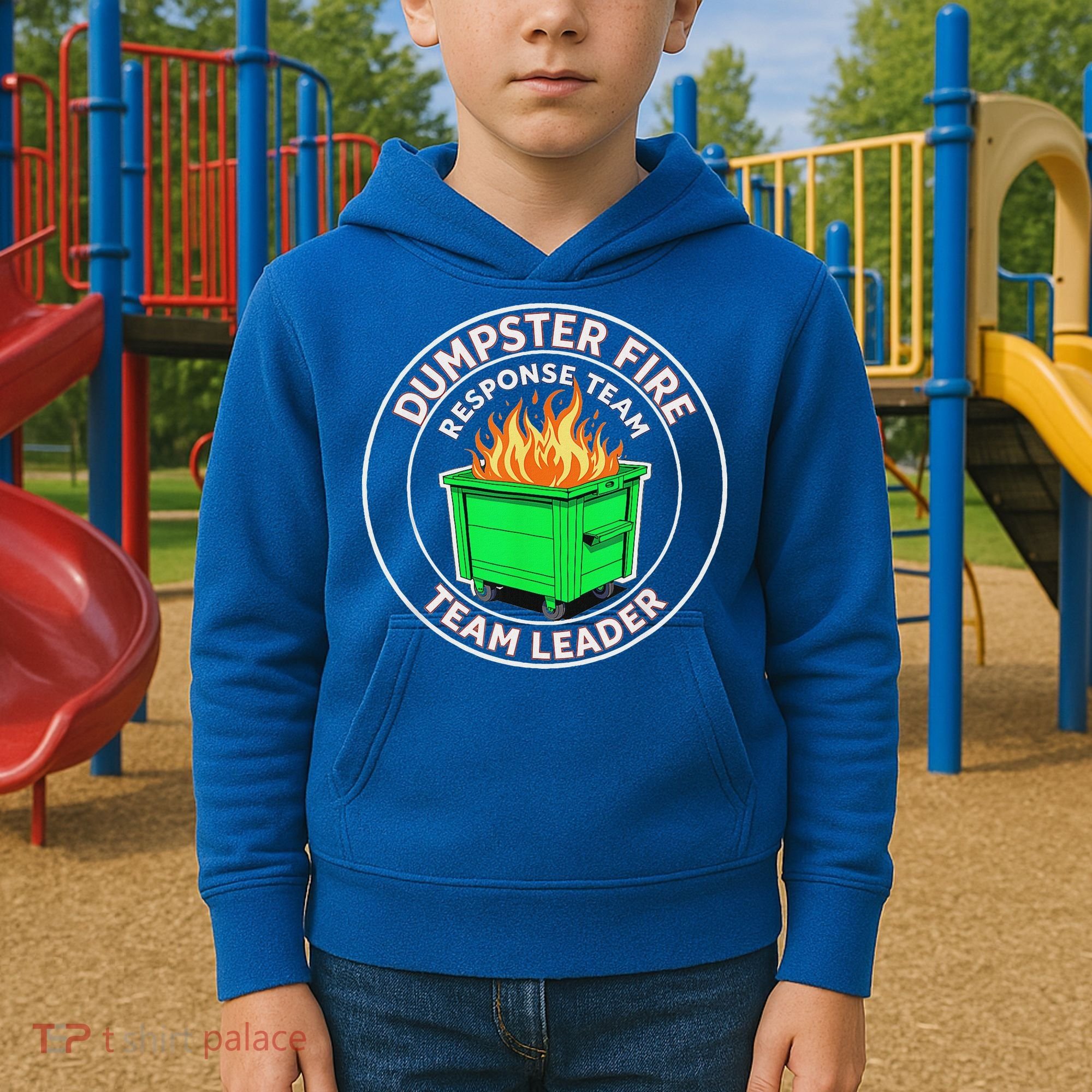 Dumpster Fire Response Team Leader  Kids Hoodie
