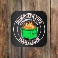 Dumpster Fire Response Team Leader Funny Work Humor Coaster thumb 0