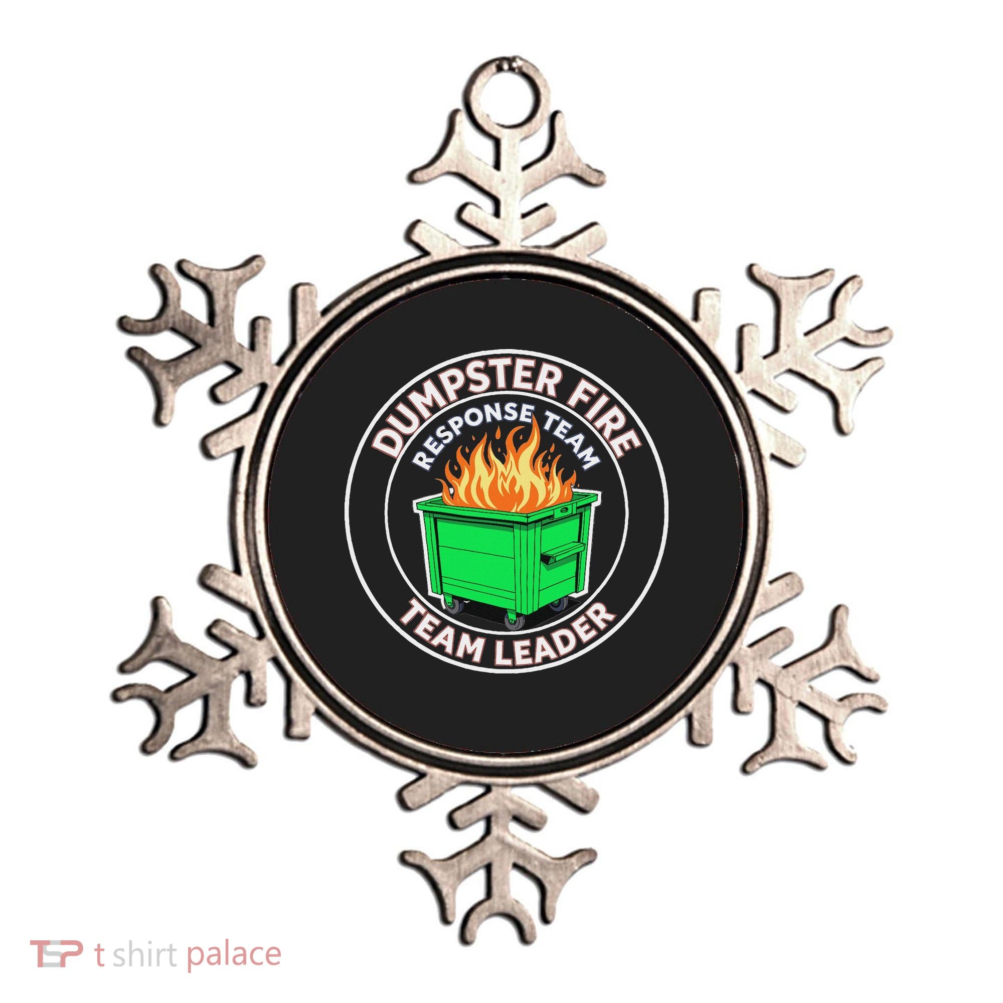 Dumpster Fire Response Team Leader Funny Work Humor Ornament