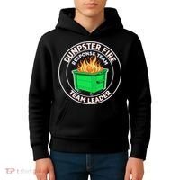 Dumpster Fire Response Team Leader Funny Work Humor Kids Hoodie thumb 4