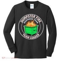 Dumpster Fire Response Team Leader Funny Work Humor Kids Long Sleeve Shirt thumb 0