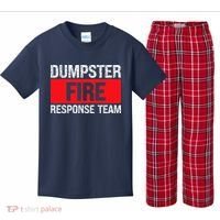 Dumpster Fire Response Team Kids Plaid Pajama Set thumb 0