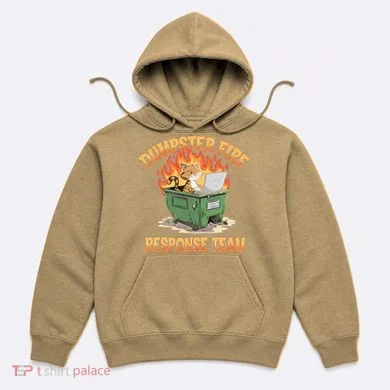 Dumpster Fire Response Team Funny Meme Cat Hoodie
