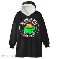 Dumpster Fire Response Team Leader Hooded Wearable Blanket thumb 0