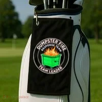 Dumpster Fire Response Team Leader Golf Towel thumb 2