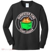 Dumpster Fire Response Team Leader Kids Long Sleeve Shirt thumb 0