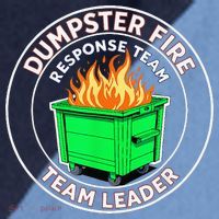 Dumpster Fire Response Team Leader Raglan Baseball Sleeve Shirt thumb 2