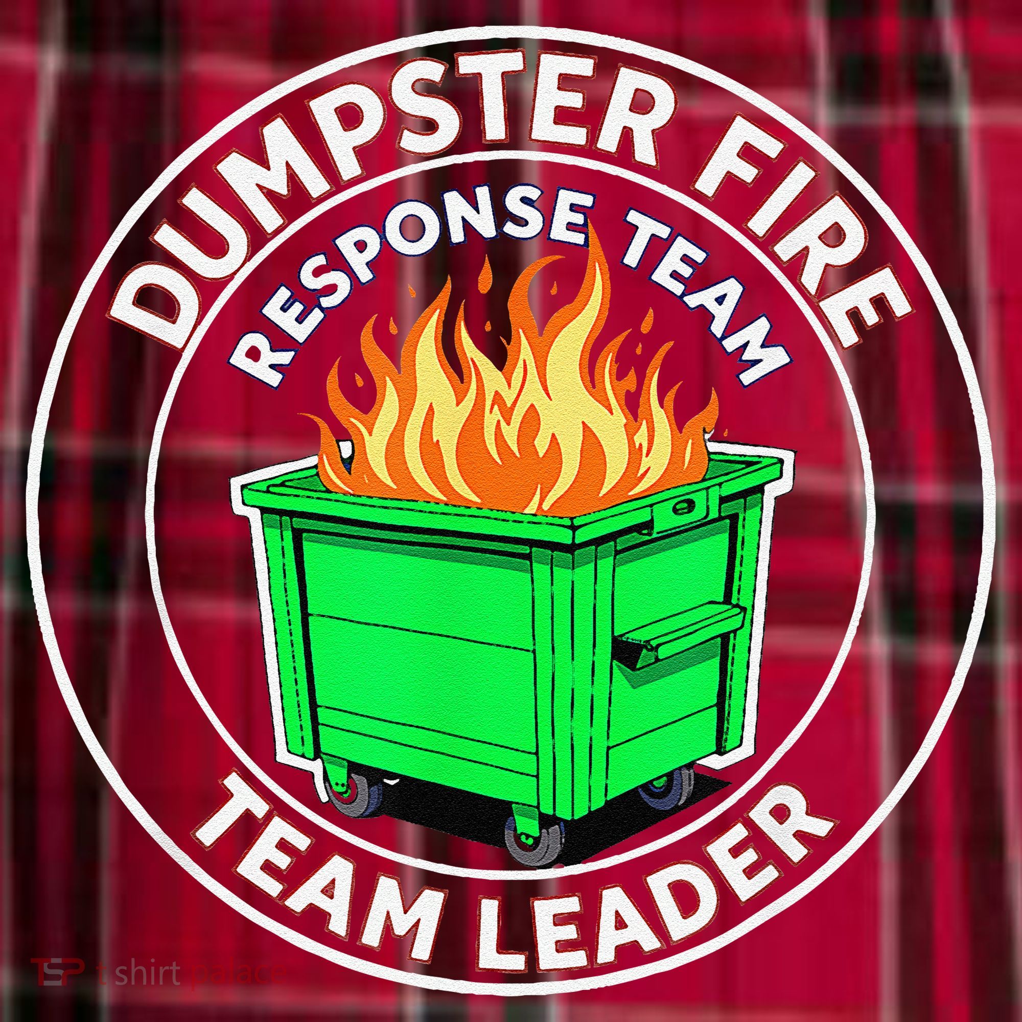 Dumpster Fire Response Team Leader Men's Flannel Plaid Pajama Pants