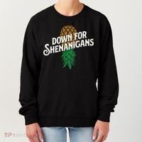 Down For Shenanigans Swinger Couple Upside Down Pineapple Women's Sweatshirt thumb 0