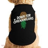 Down For Shenanigans Swinger Couple Upside Down Pineapple Doggie Tank thumb 0
