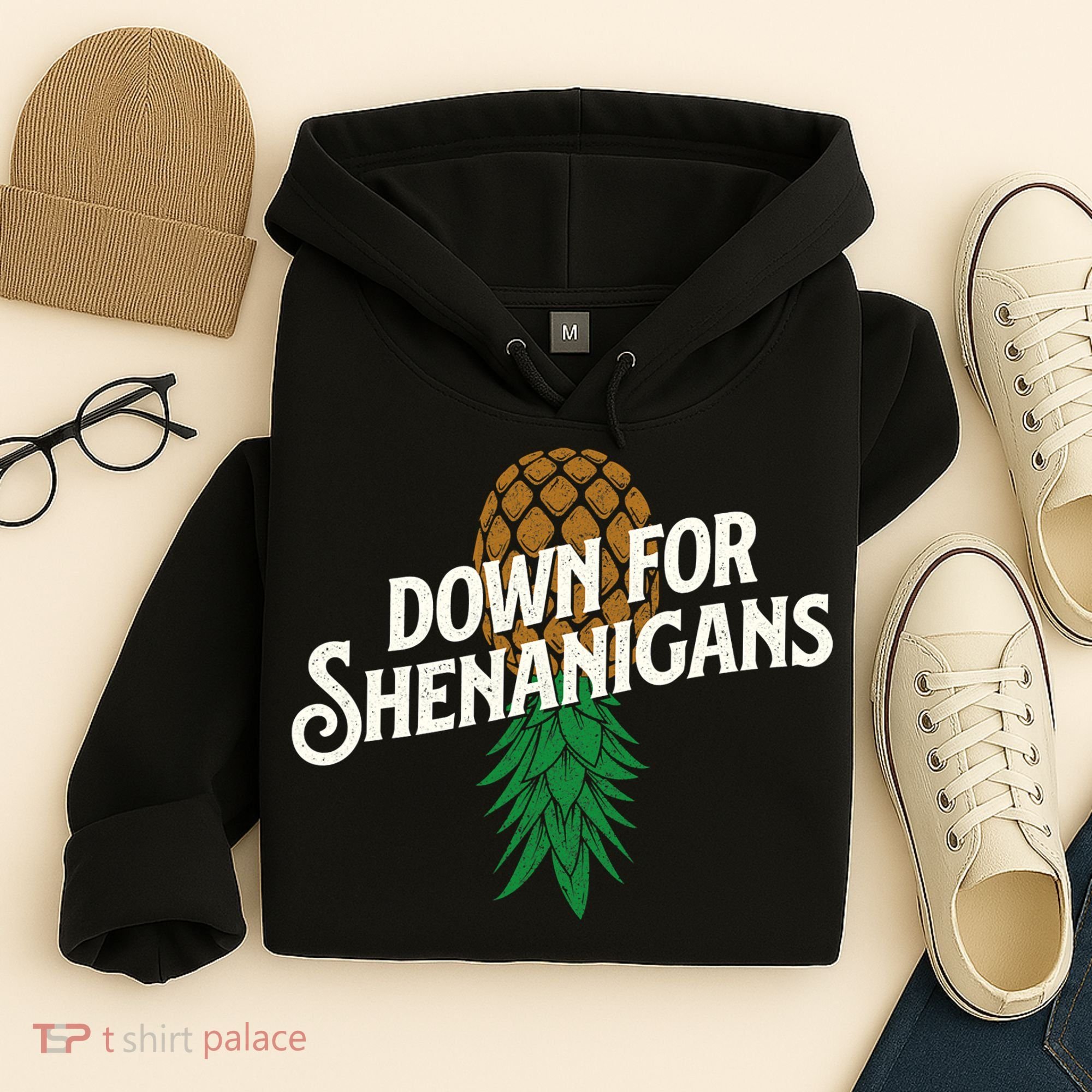 Down For Shenanigans Swinger Couple Upside Down Pineapple Hoodie