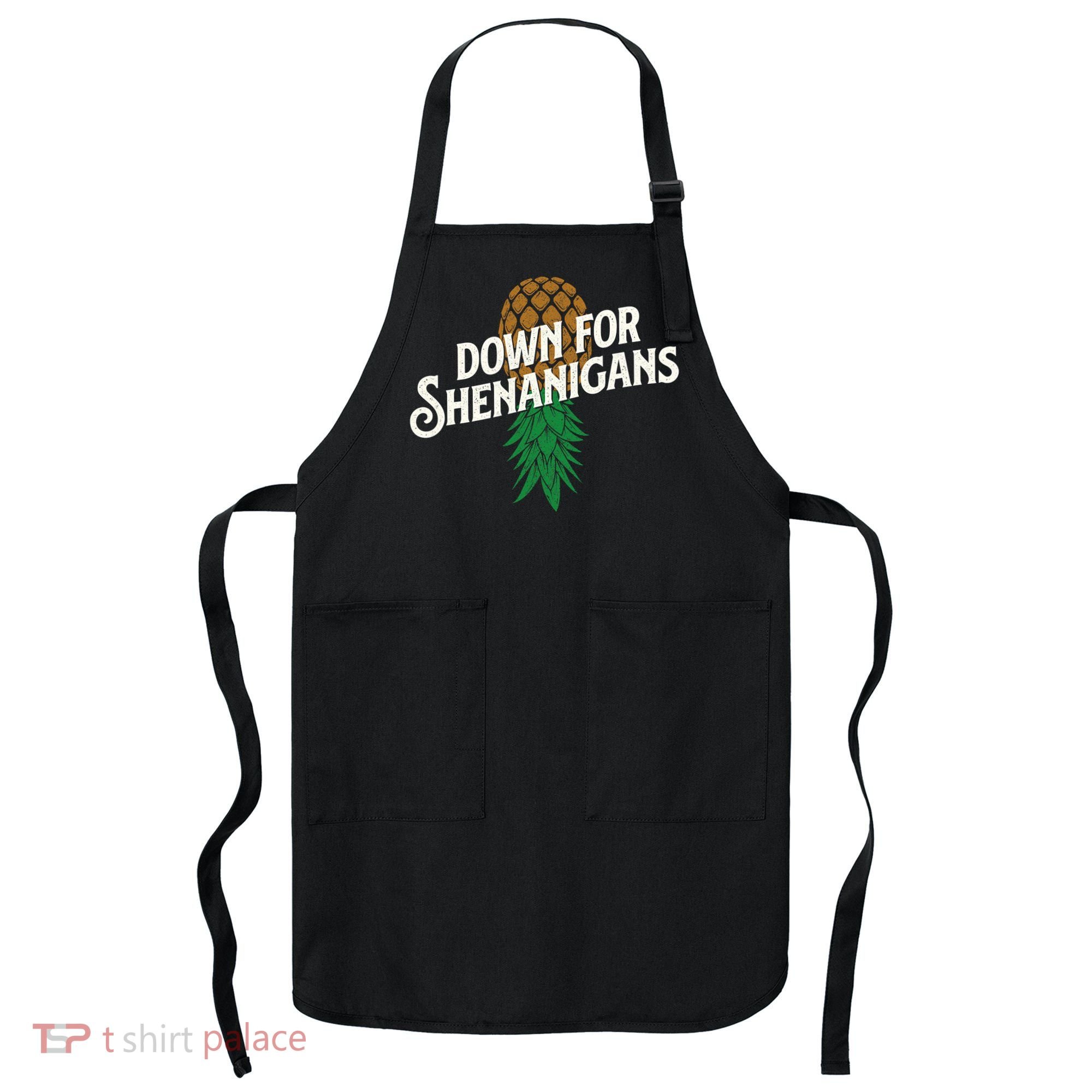 Down For Shenanigans Swinger Couple Upside Down Pineapple Apron