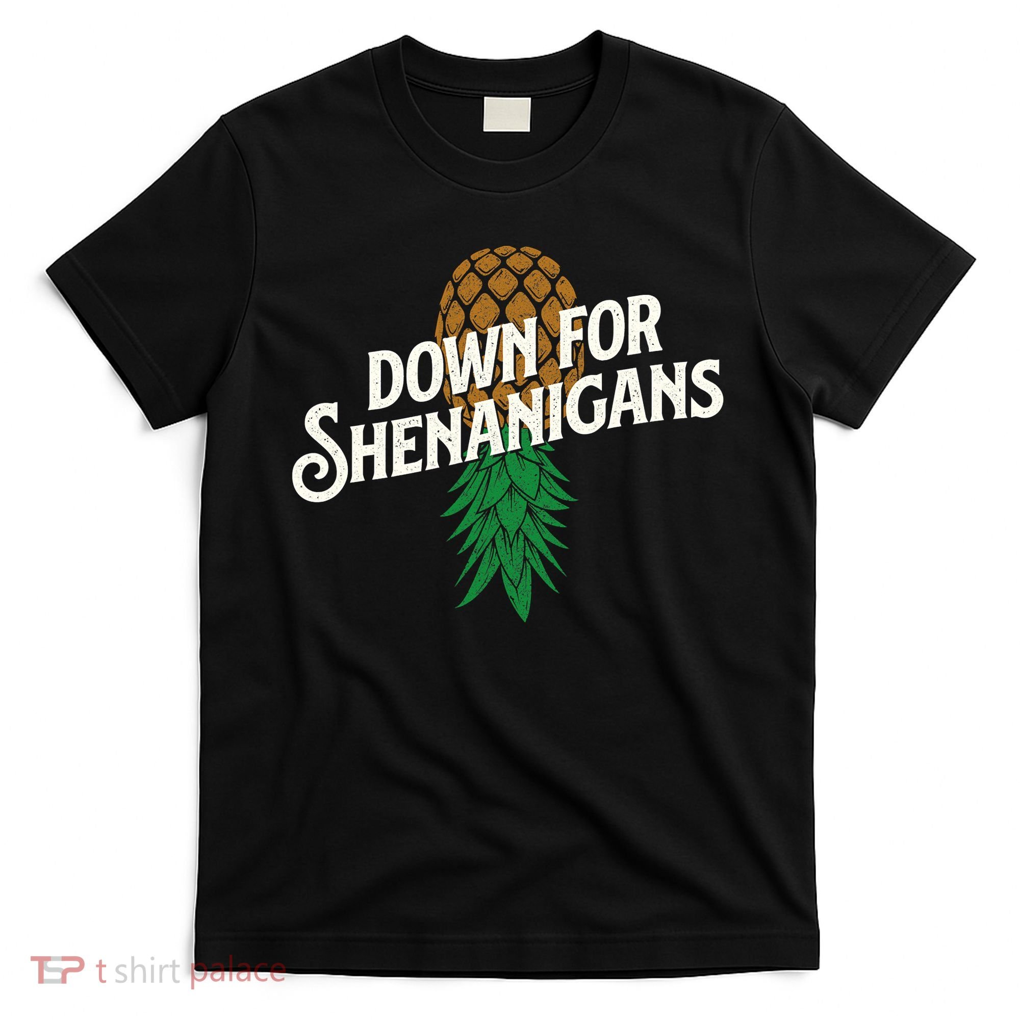 Down For Shenanigans Swinger Couple Upside Down Pineapple T-Shirt