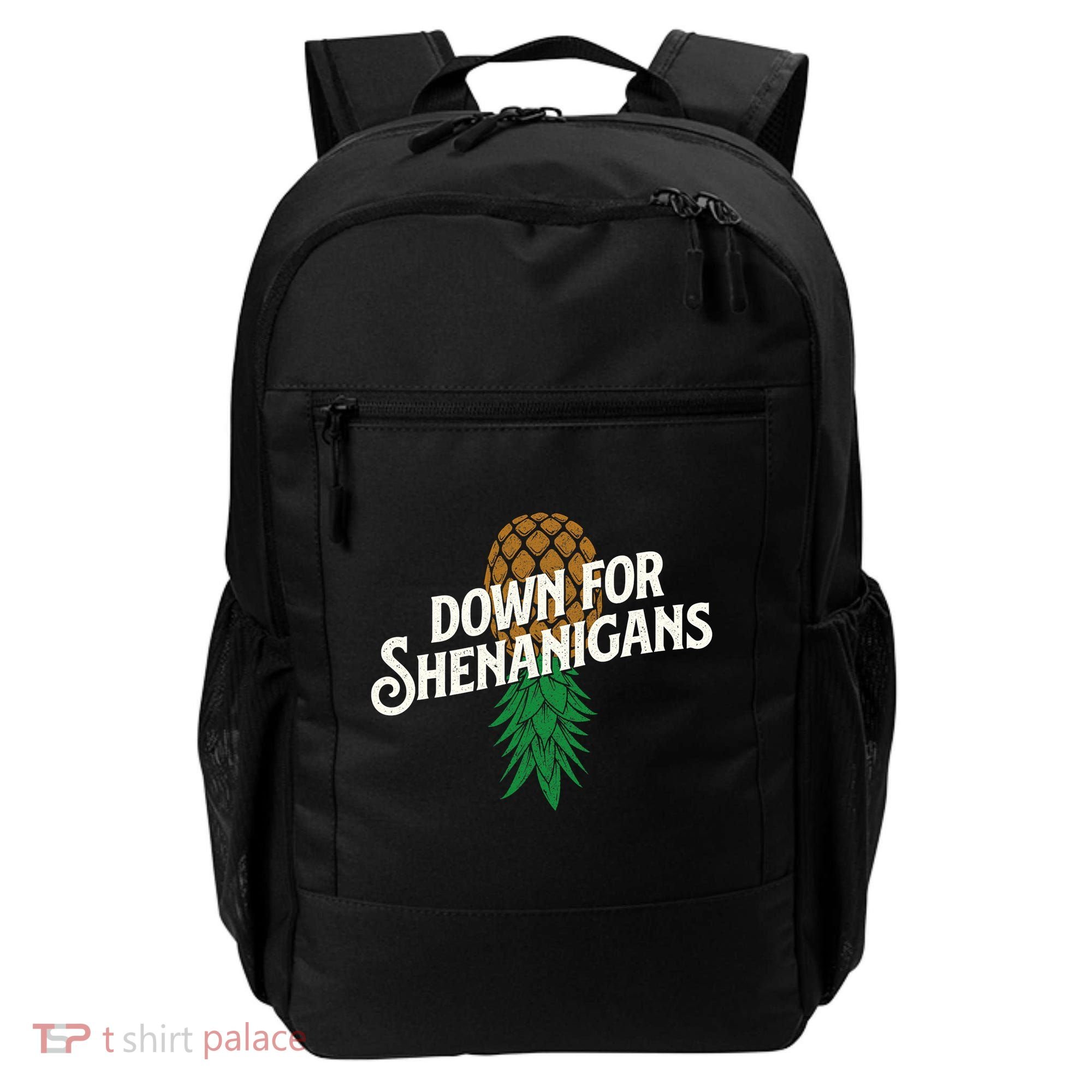 Down For Shenanigans Swinger Couple Upside Down Pineapple Backpack