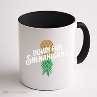 Down For Shenanigans Swinger Couple Upside Down Pineapple Coffee Mug thumb 1