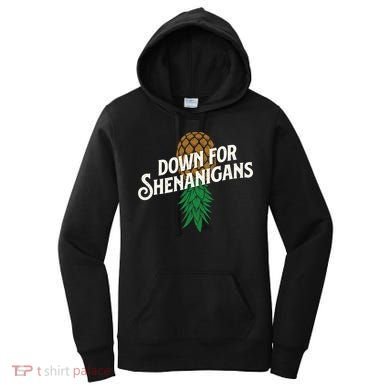 Down For Shenanigans Swinger Couple Upside Down Pineapple Women's Hoodie