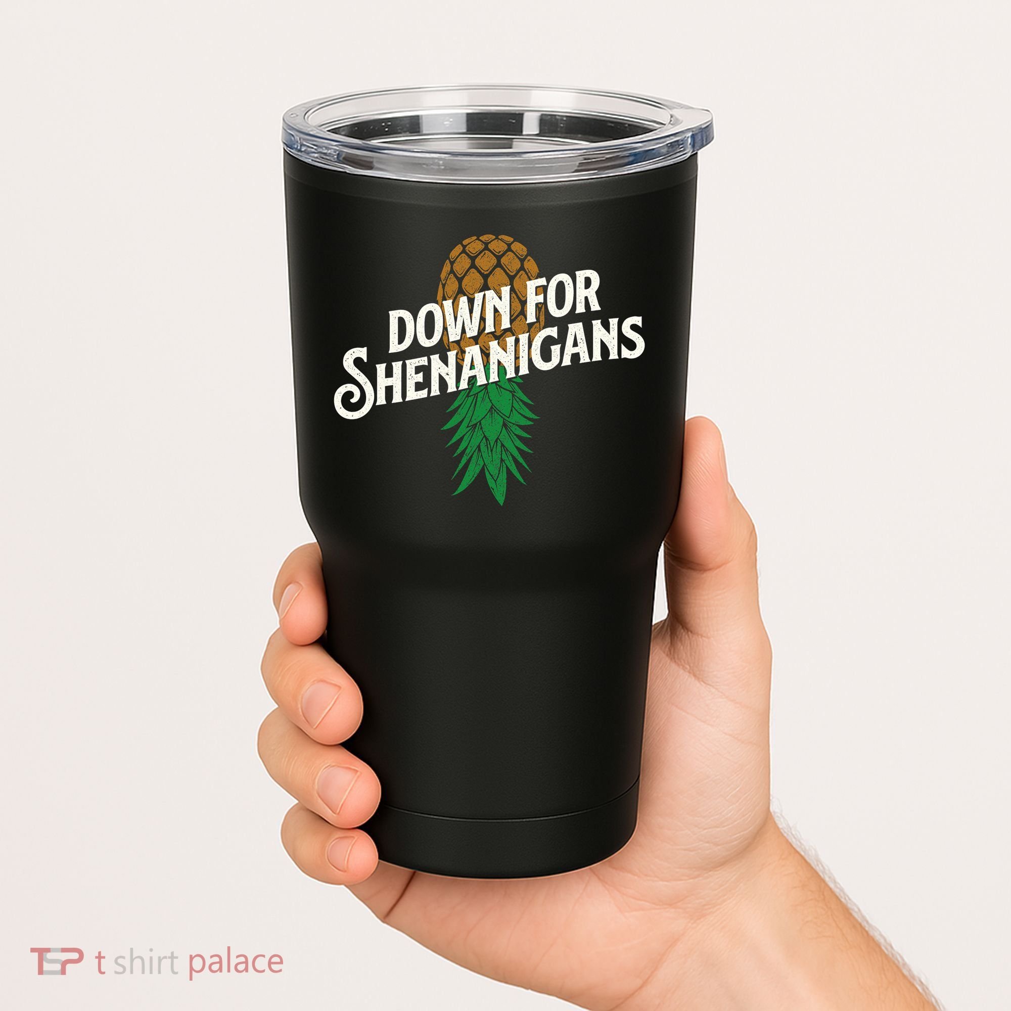 Down For Shenanigans Swinger Couple Upside Down Pineapple Tumbler