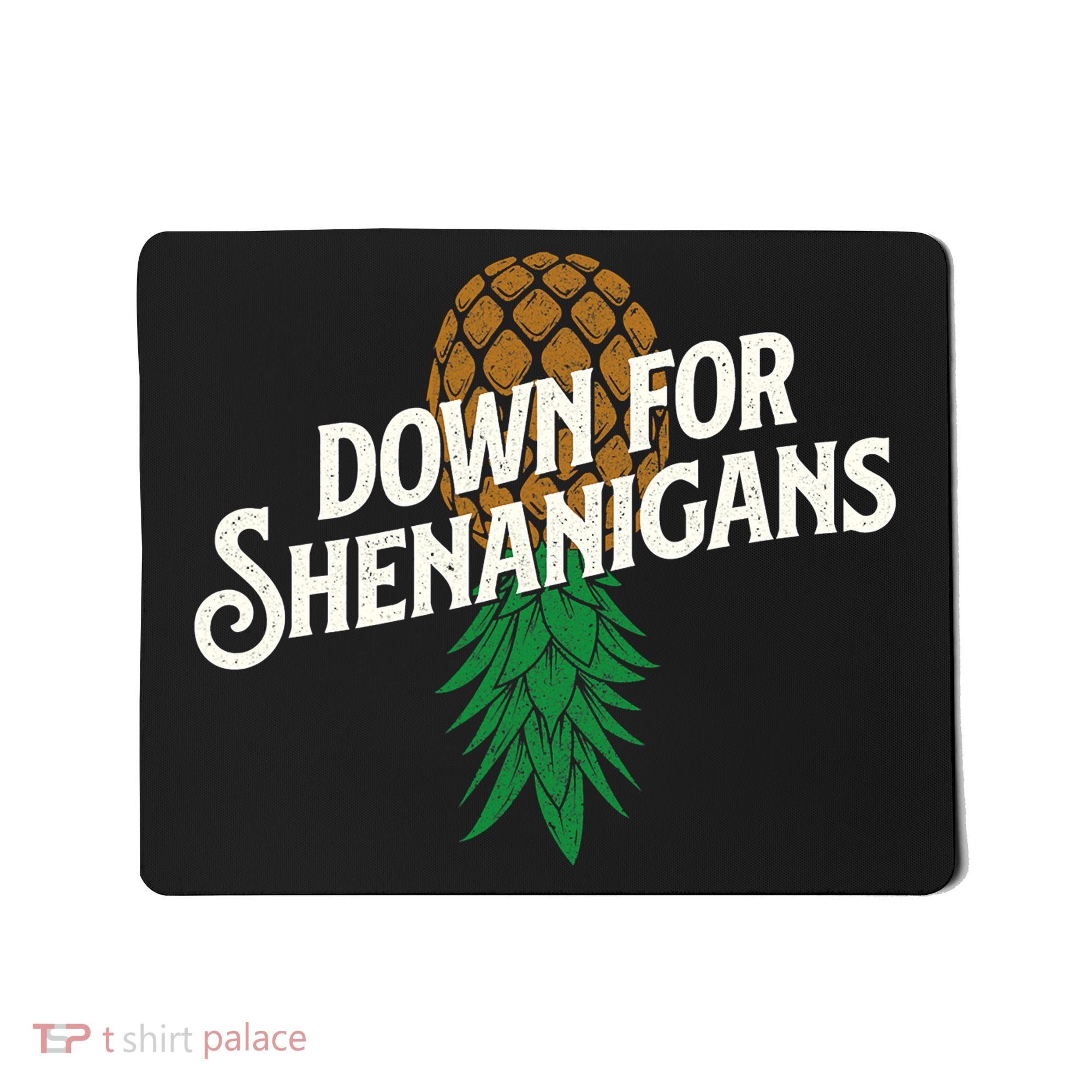 Down For Shenanigans Swinger Couple Upside Down Pineapple Mousepad