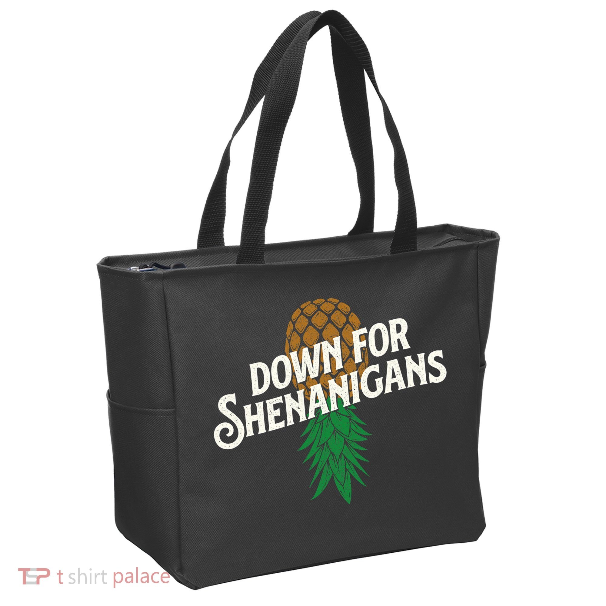 Down For Shenanigans Swinger Couple Upside Down Pineapple Tote Bag