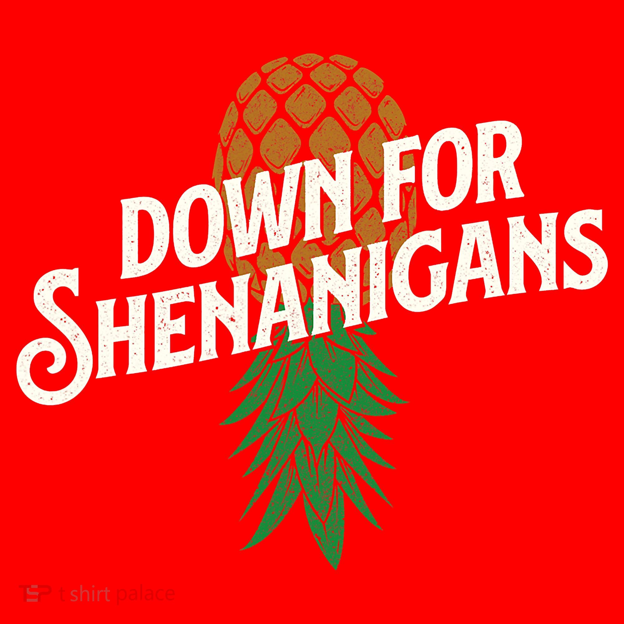 Down For Shenanigans Swinger Couple Upside Down Pineapple Santa Hat