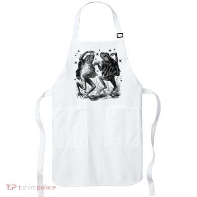 Dancing Frog Stars Vintage Apron