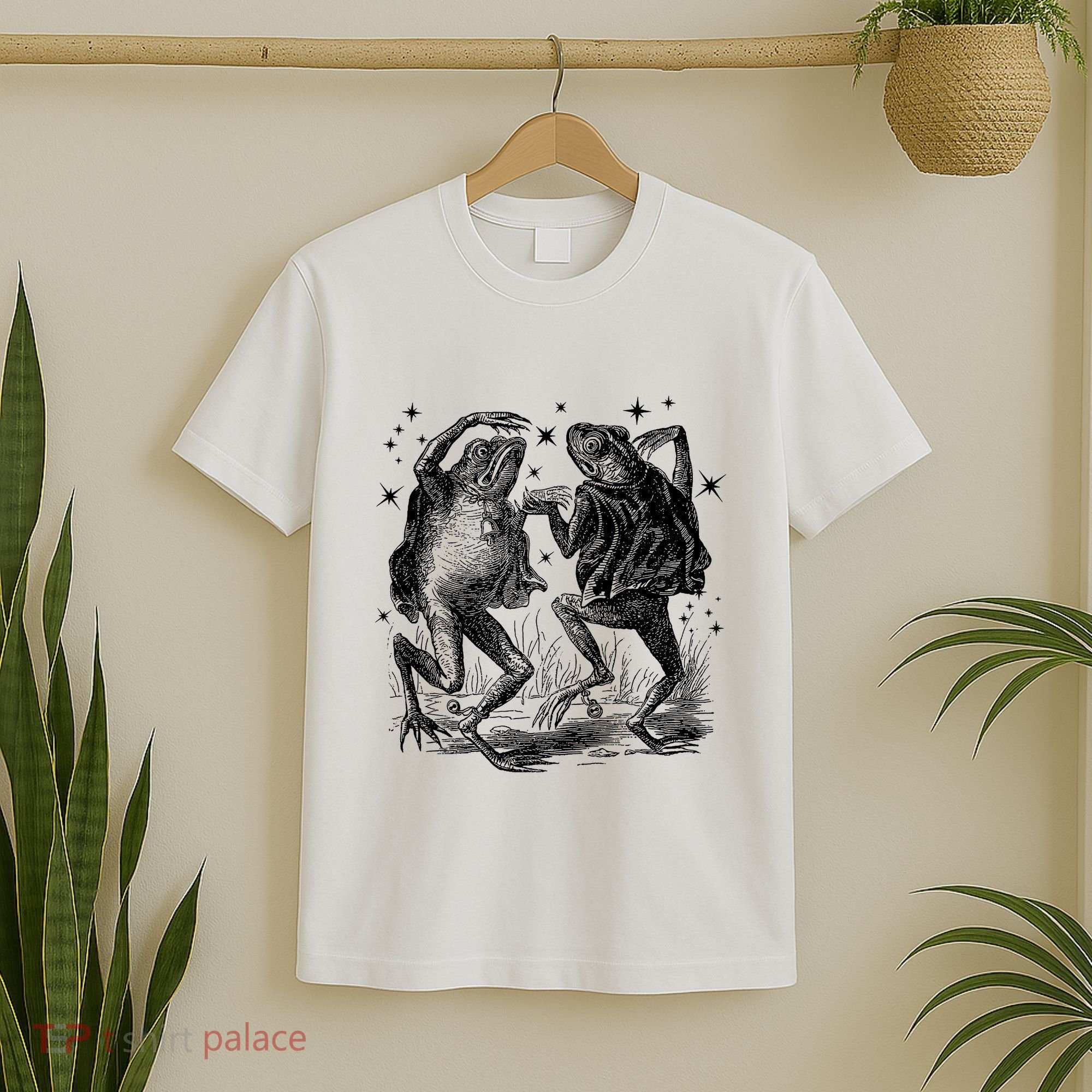 Dancing Frog Stars Vintage T-Shirt