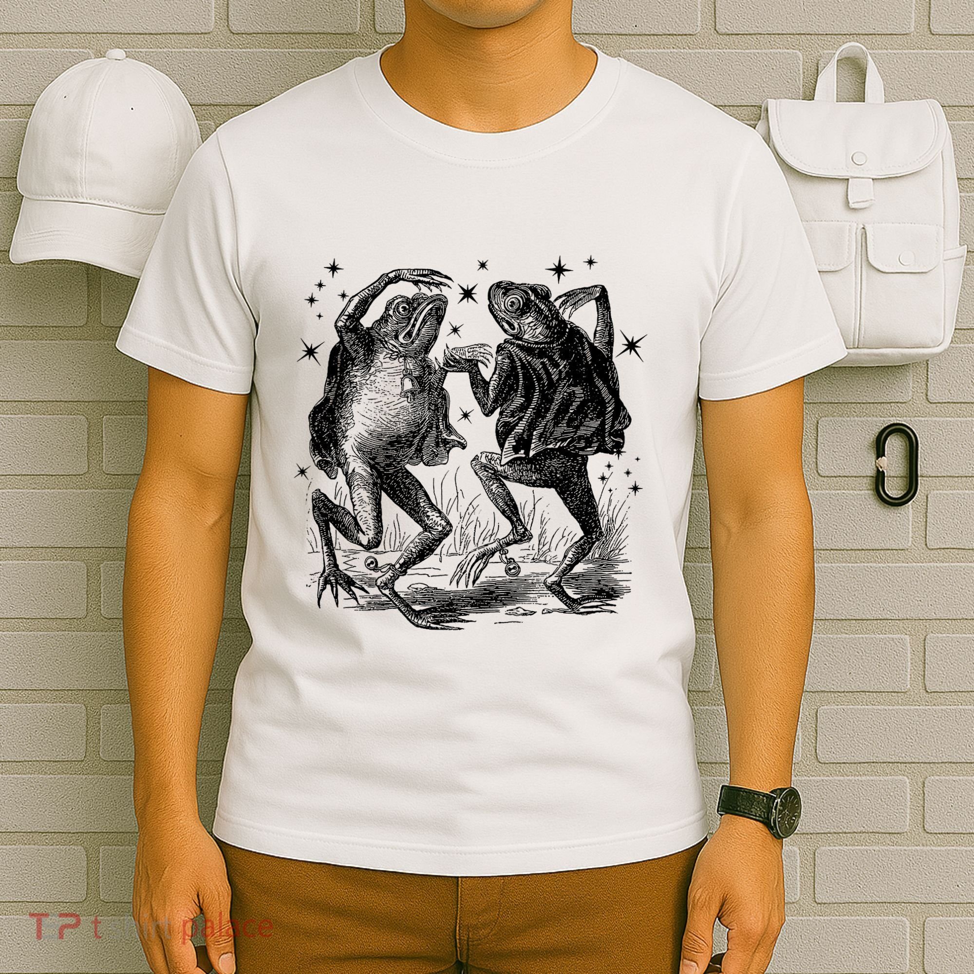 Dancing Frog Stars Vintage T-Shirt