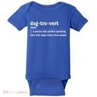 Dogtrovert Funny Sarcastic Dog Lover Baby Bodysuit thumb 0
