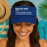 Dogtrovert Funny Sarcastic Dog Lover Visor thumb 2