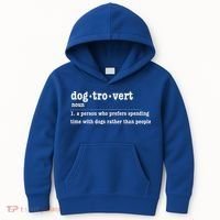 Dogtrovert Funny Sarcastic Dog Lover Kids Hoodie thumb 0