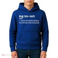 Dogtrovert Funny Sarcastic Dog Lover Kids Hoodie thumb 4