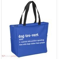 Dogtrovert Funny Sarcastic Dog Lover Tote Bag thumb 2