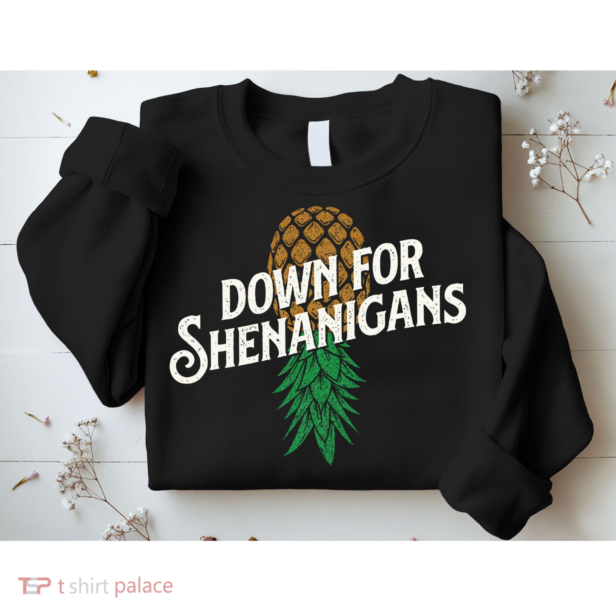 Down For Shenanigans Swinger Couple Upside Down Pineapple Sweatshirt