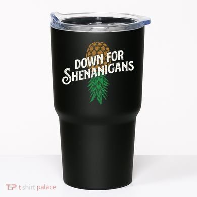 Down For Shenanigans Swinger Couple Upside Down Pineapple Tumbler