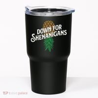 Down For Shenanigans Swinger Couple Upside Down Pineapple Tumbler thumb 0