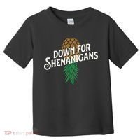 Down For Shenanigans Swinger Couple Upside Down Pineapple Toddler T-Shirt thumb 0