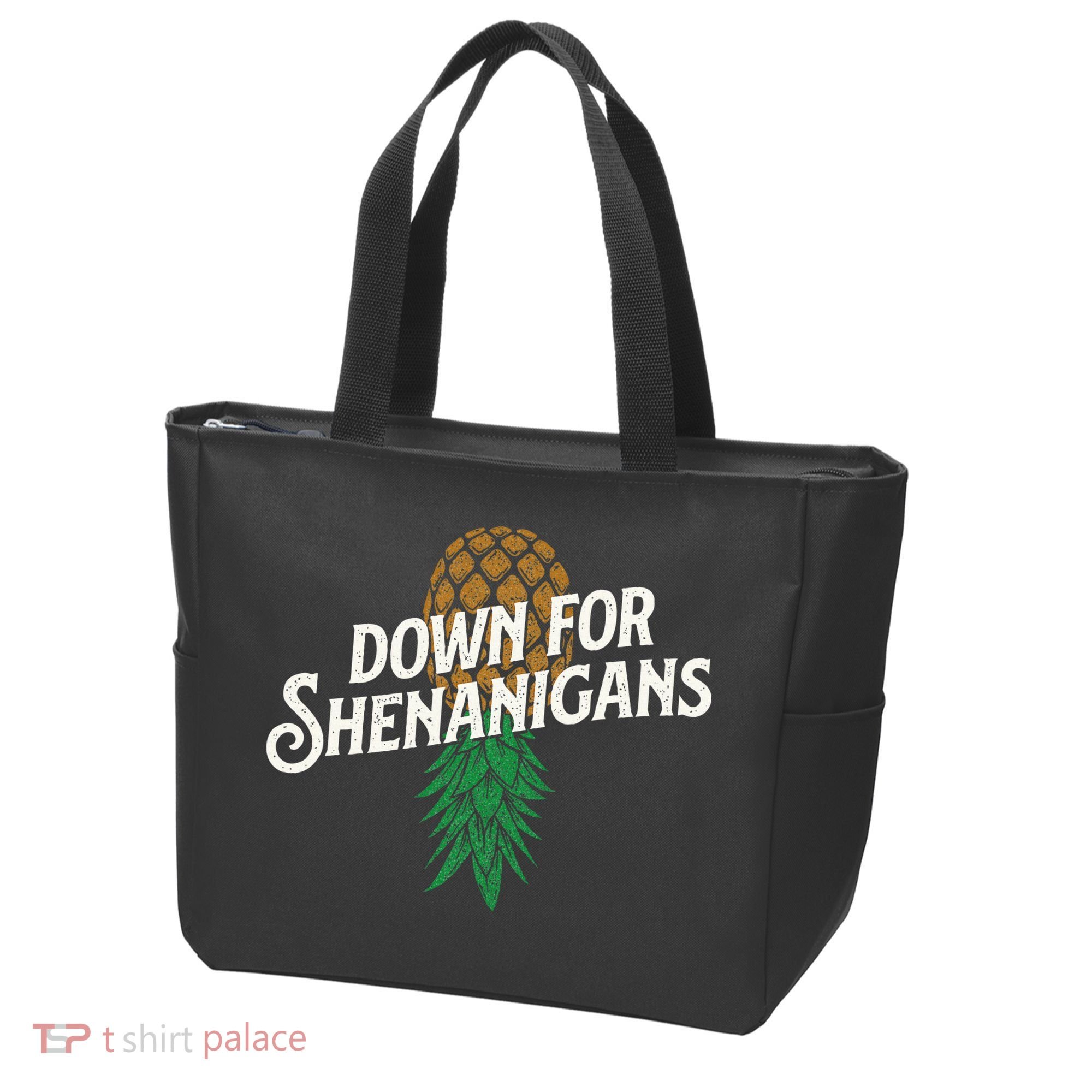 Down For Shenanigans Swinger Couple Upside Down Pineapple Tote Bag