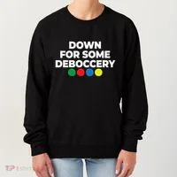 Down For Some Deboccery Funny Bocce Ball Player Fan Women's Sweatshirt thumb 0
