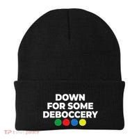 Down For Some Deboccery Funny Bocce Ball Player Fan Beanie thumb 0