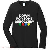 Down For Some Deboccery Funny Bocce Ball Player Fan Women's Long Sleeve Shirt thumb 0