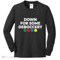 Down For Some Deboccery Funny Bocce Ball Player Fan Kids Long Sleeve Shirt thumb 0