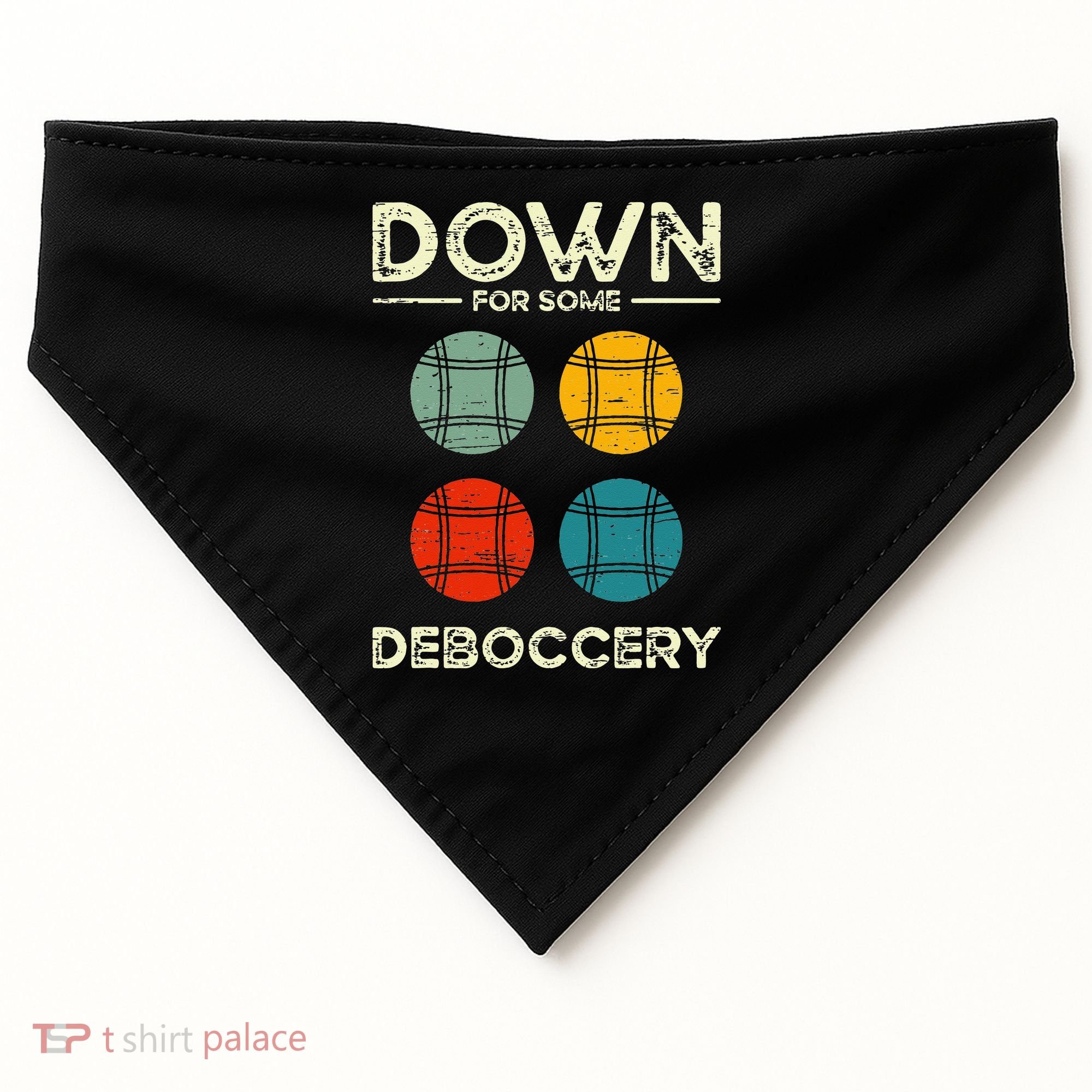 Down For Some Deboccery Ball Sport Bocce USA-Made Doggie Bandana